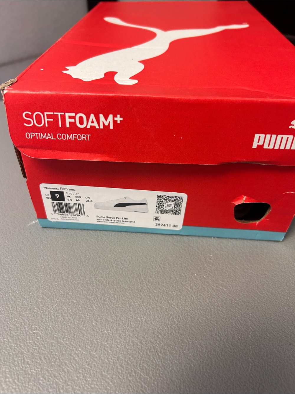Puma Red and White SoftFoam+ Shoe Box